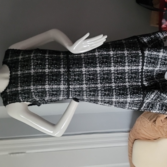 Karl Lagerfeld | Black and White | Checkered Mini Dress - Picture 6 of 6